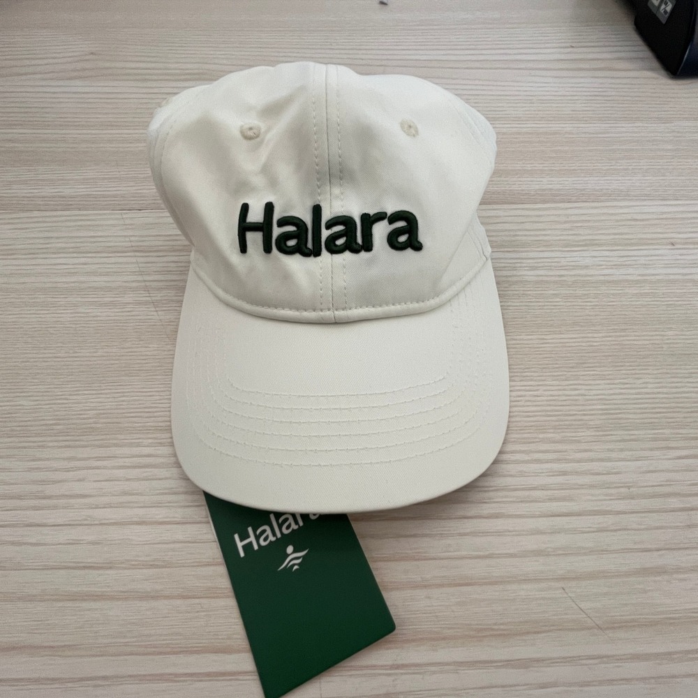 Halara Hat Cap Baseball One Size Green Logo Cream Women's Casual New‎ - Picture 3 of 4